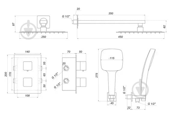 Душевая система Globus Lux GLM-405-TT - фото 6