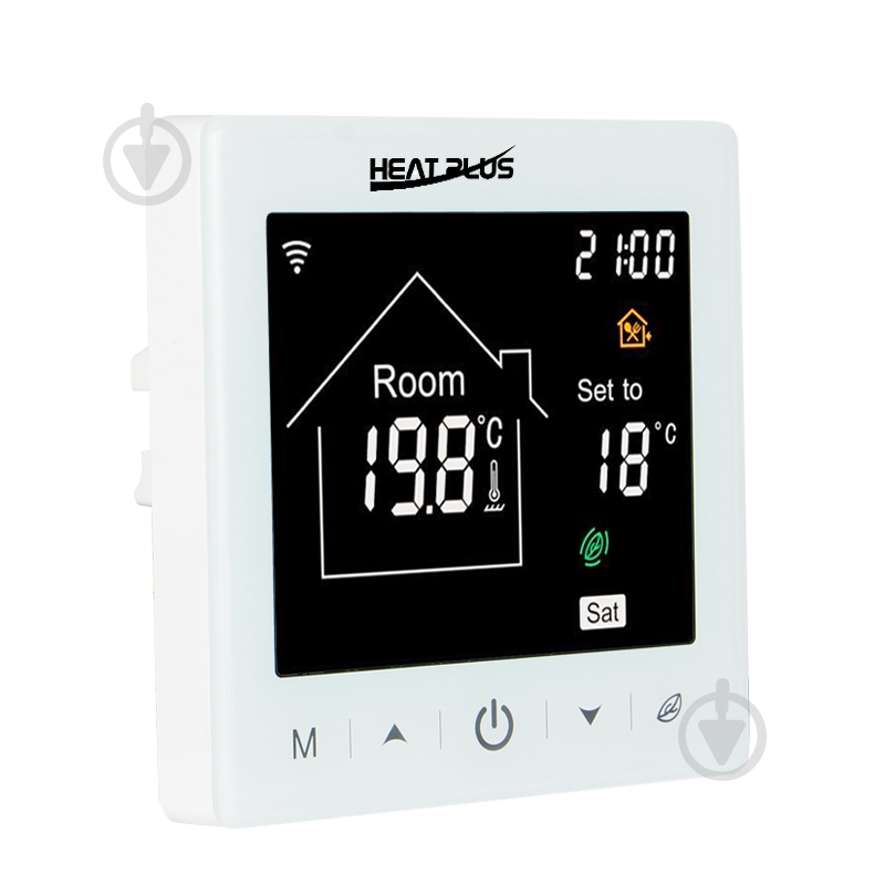 Терморегулятор Heat Plus М2.716 Wi-Fi белый - фото 2 Терморегулятор Heat Plus М2.716 Wi-Fi белый - фото 2