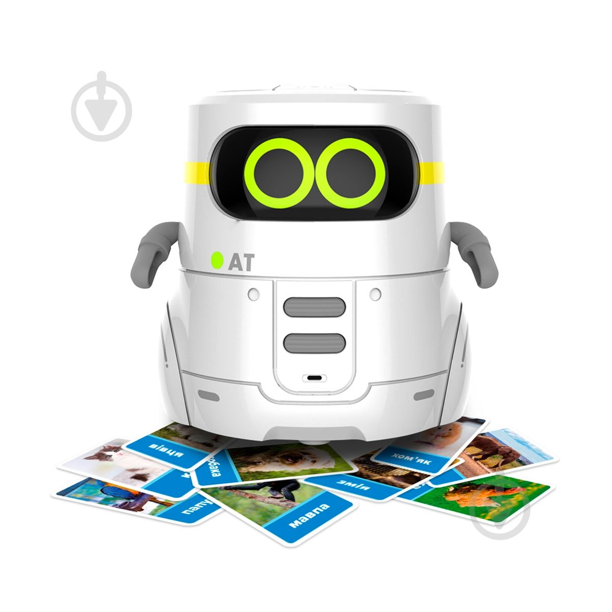 Интерактивный робот AT-Robot с сенсорным управлением и обучающими карточками №2 (белый) AT002-01-UKR - фото 2 Интерактивный робот AT-Robot с сенсорным управлением и обучающими карточками №2 (белый) AT002-01-UKR - фото 2