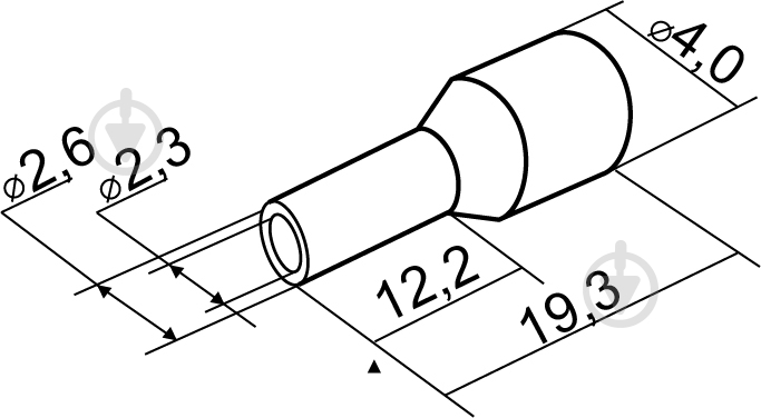 Наконечник втулочный Аско-Укрем НТ 2,5-12 синий A0060010026 - фото 3