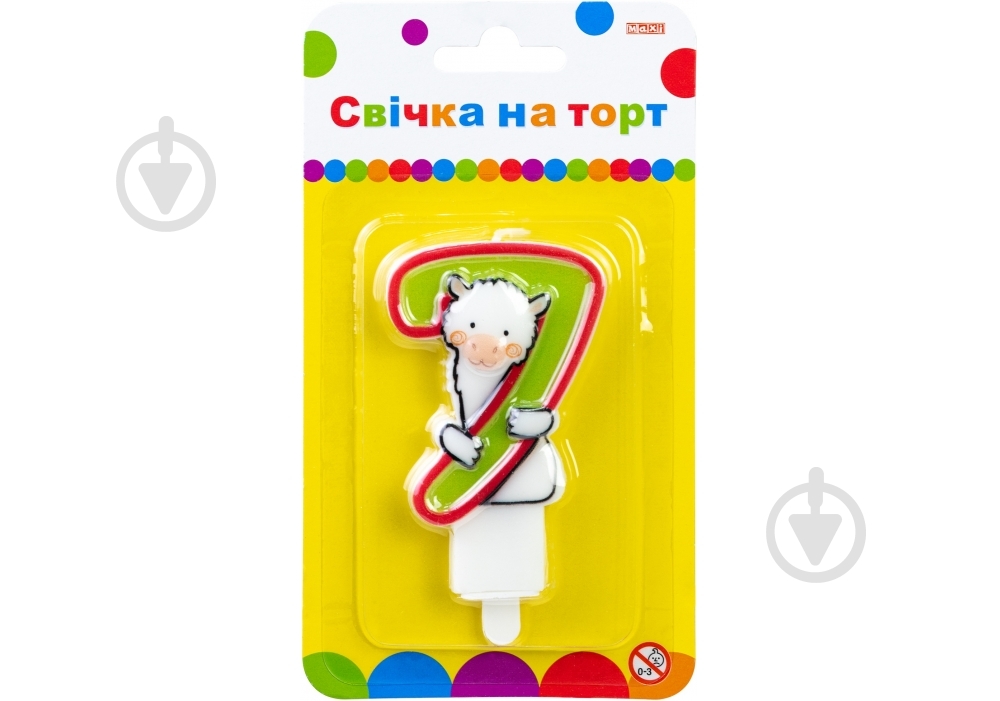 Свеча Цифра Llama "7" 7,62 см Maxi - фото 1