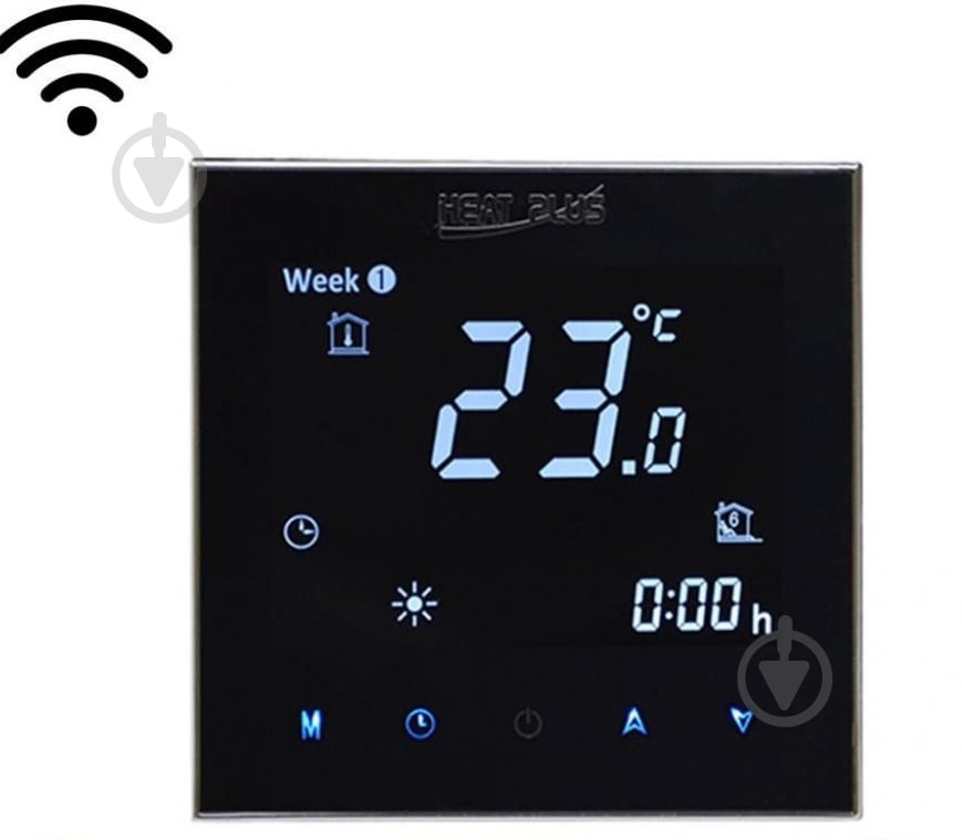 Терморегулятор Heat Plus BHT 2000 Wi-Fi черный - фото 1 Терморегулятор Heat Plus BHT 2000 Wi-Fi черный - фото 1