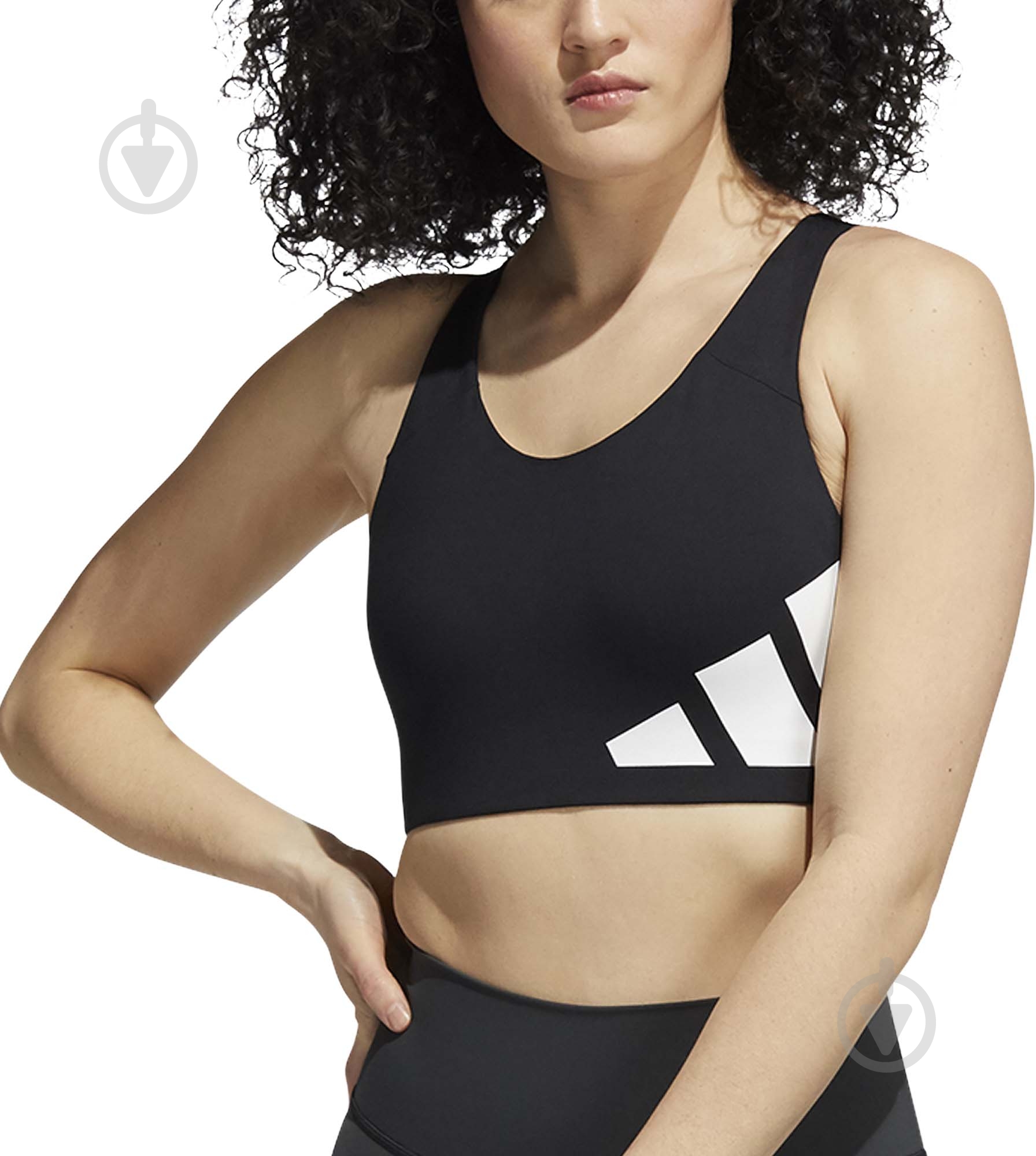Бра Adidas ULT ALPHA 3BAR GR8205 р.S черный - фото 1