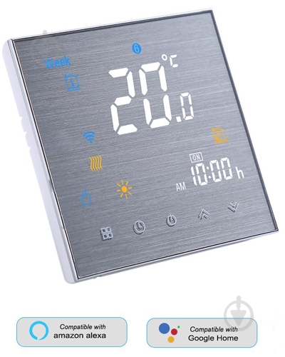 Терморегулятор Heat Plus iTeo4 Steel серебристый - фото 2