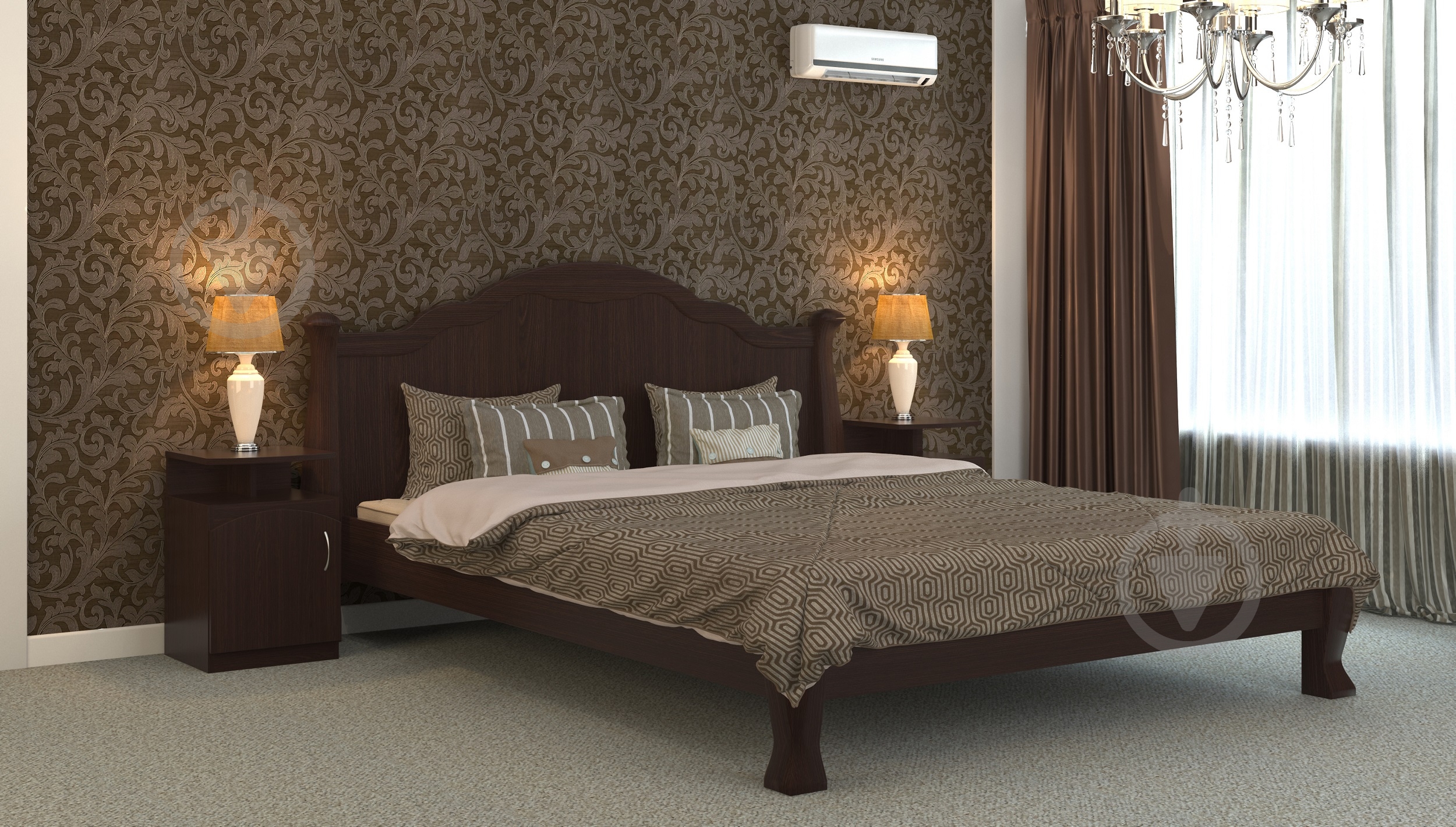 Кровать DA-KAS Tracy Elegant 160x200 см венге - фото 2 Кровать DA-KAS Tracy Elegant 160x200 см венге - фото 2