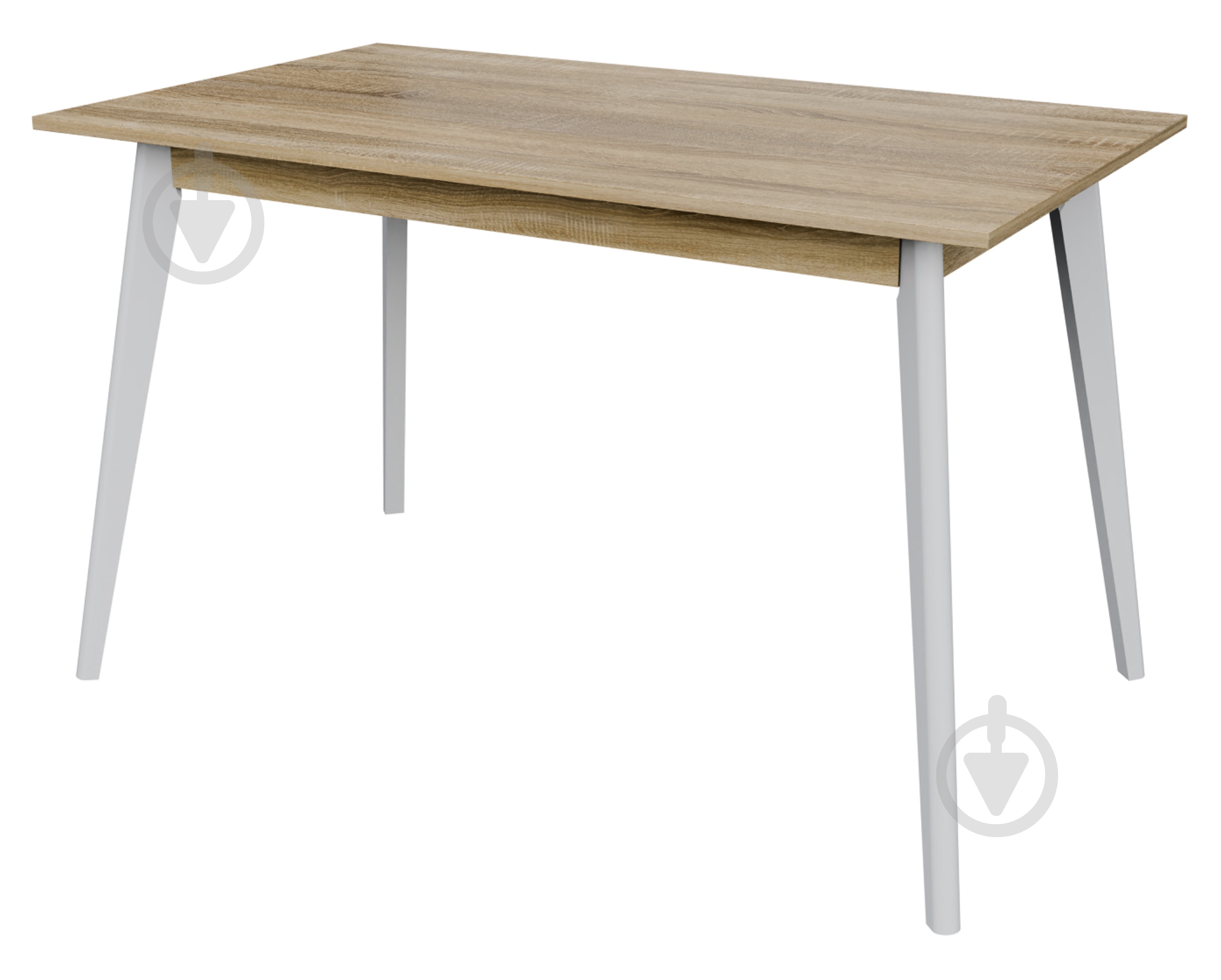 Стіл обідній Монтана 1380(1380)x780x750мм білий/дуб сонома - фото 1 Стіл обідній Монтана 1380(1380)x780x750мм білий/дуб сонома - фото 1