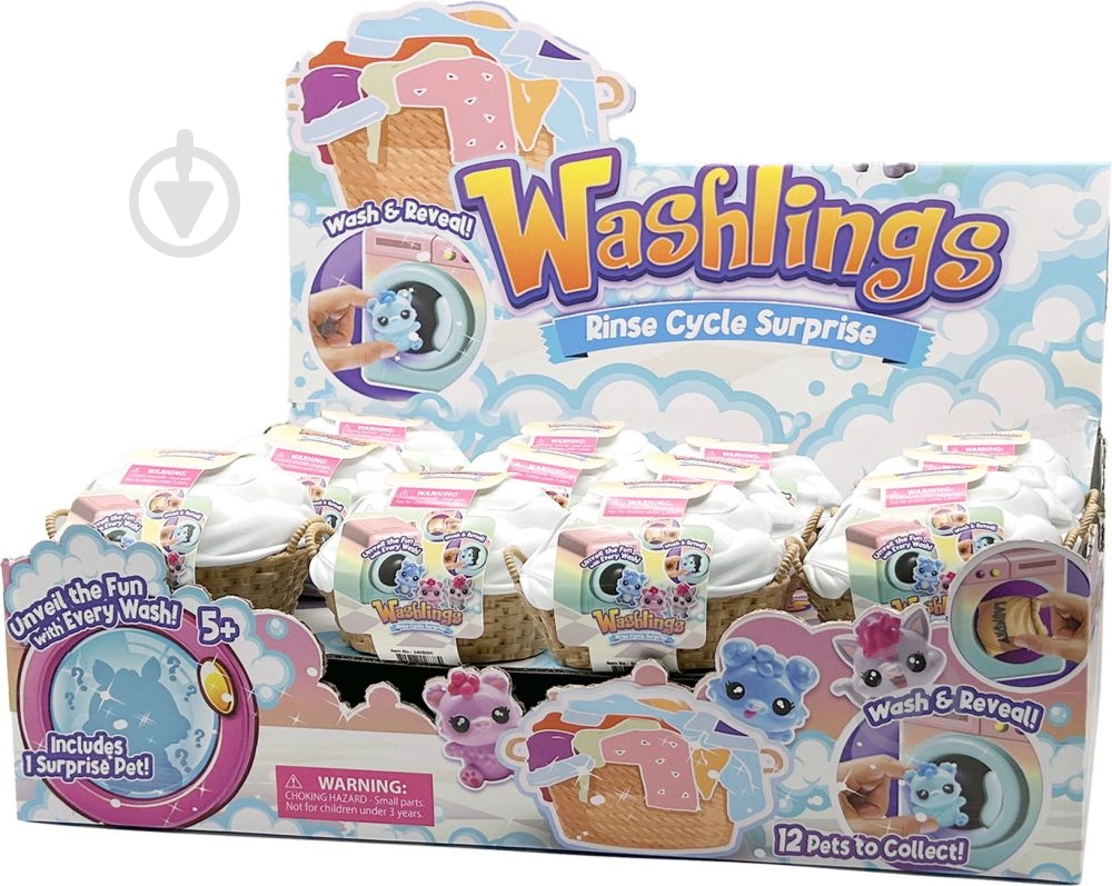 Игровой набор WASHLINGS Магическая стирка в корзине 2 игрушки-сюрприз в ассортименте 2409012 - фото 2 Игровой набор WASHLINGS Магическая стирка в корзине 2 игрушки-сюрприз в ассортименте 2409012 - фото 2