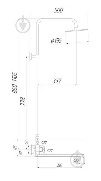 Душевая система Globus Lux DUKAT SD4-SH-208 - фото 7