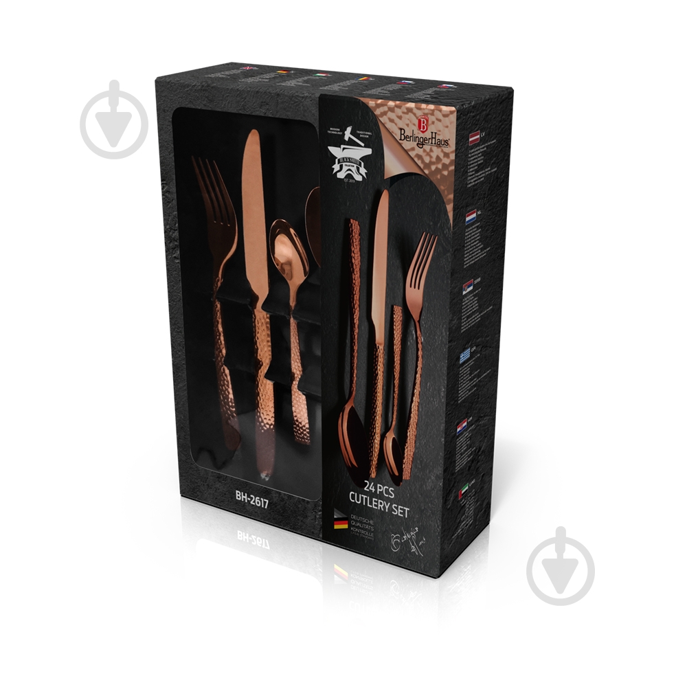 Набор столовых приборов Berlinger Haus Metallic Line ROSE GOLD Edition 24 предмета BH 2617 - фото 2