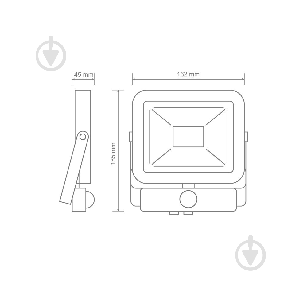 Прожектор з датчиком руху Maxus LED 20 Вт IP65 чорний 1-MFL-01-2050s - фото 3
