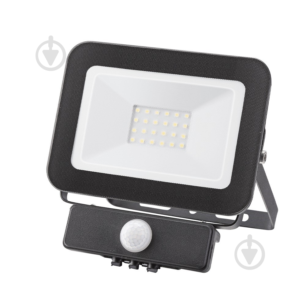 Прожектор з датчиком руху Maxus LED 20 Вт IP65 чорний 1-MFL-01-2050s - фото 1
