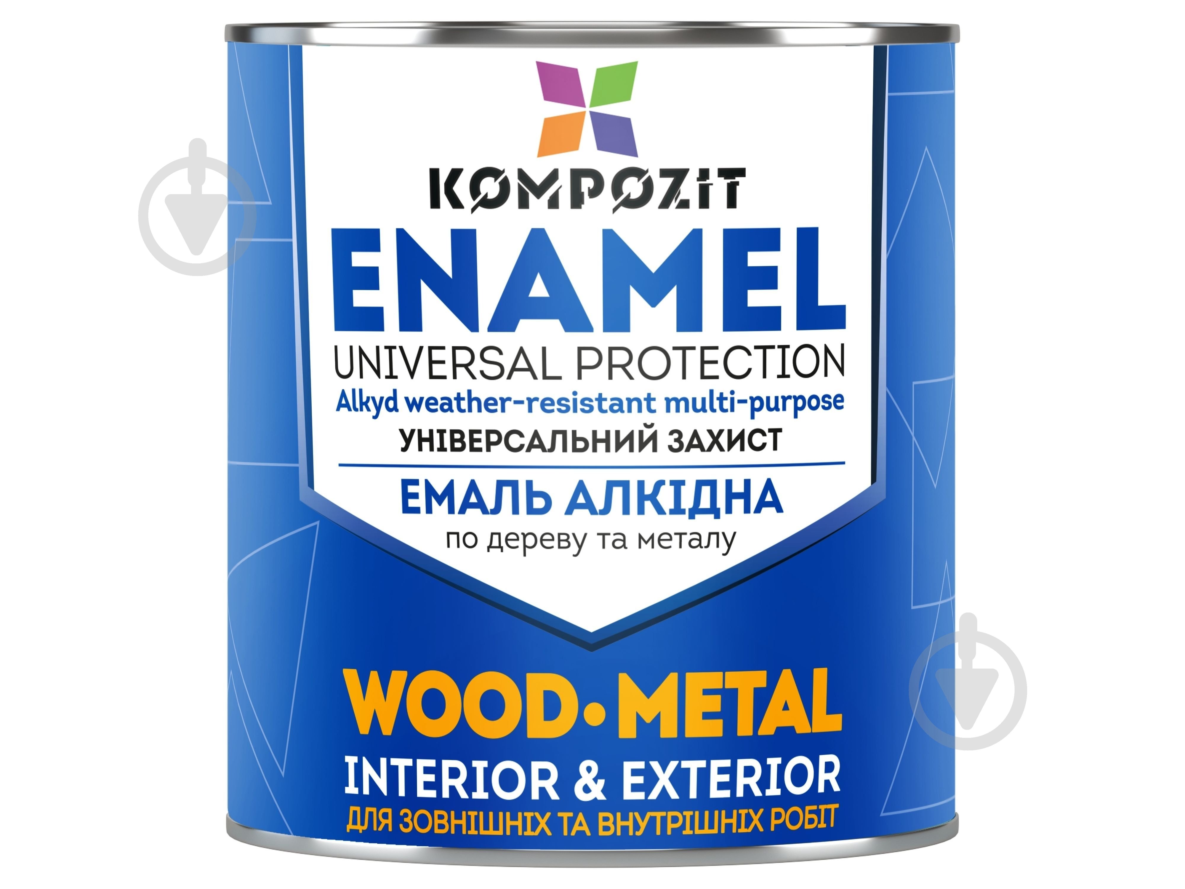 Эмаль алкидная Kompozit ПФ-115 Графит (RAL 7024), мат 2,8 кг - фото 1