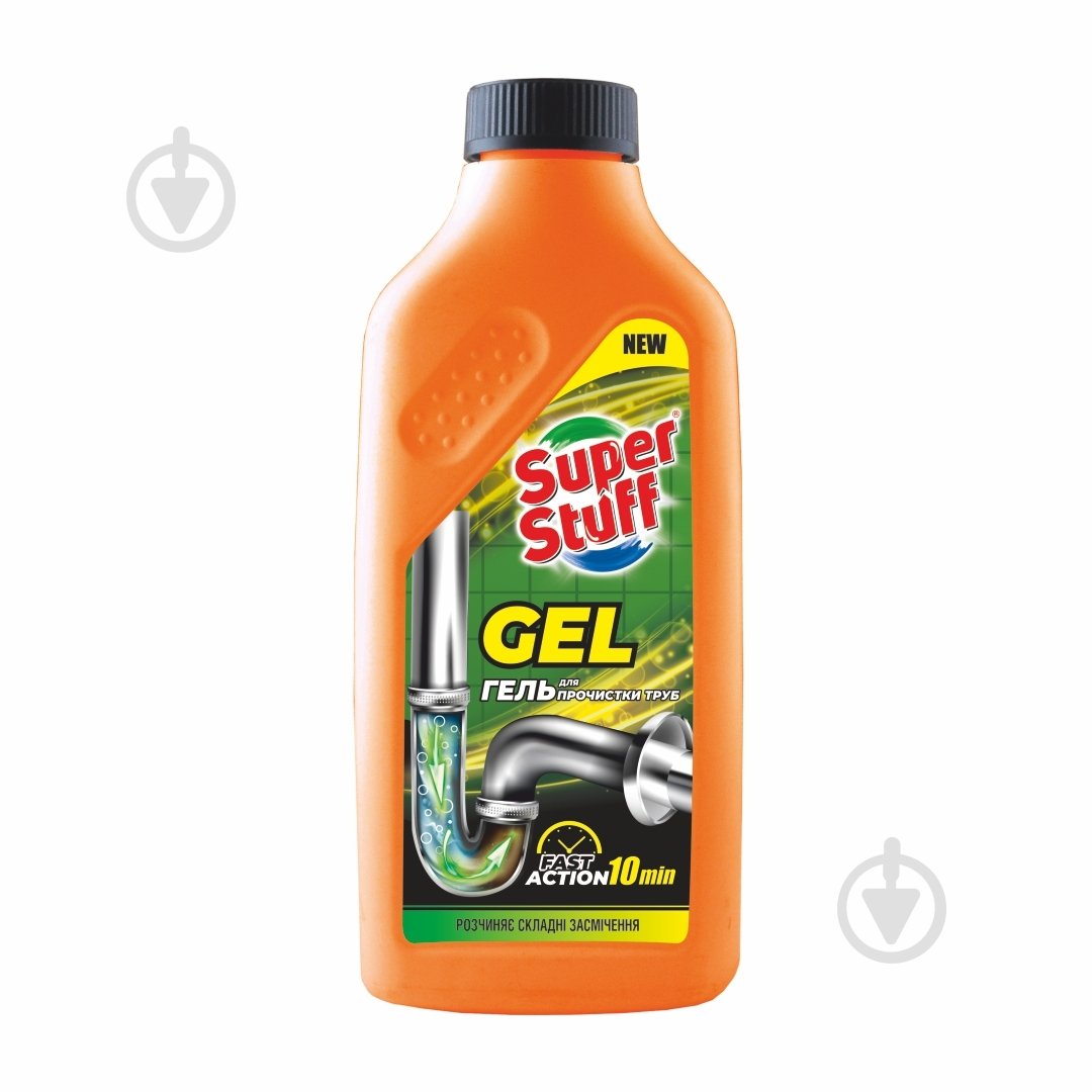 Средство для чистки труб для сливного отверстия Super Stuff 0,5 л - фото 1 Средство для чистки труб для сливного отверстия Super Stuff 0,5 л - фото 1