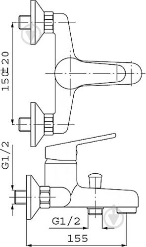 Смеситель для ванны Ferro Smile BSM11 - фото 4 Смеситель для ванны Ferro Smile BSM11 - фото 4
