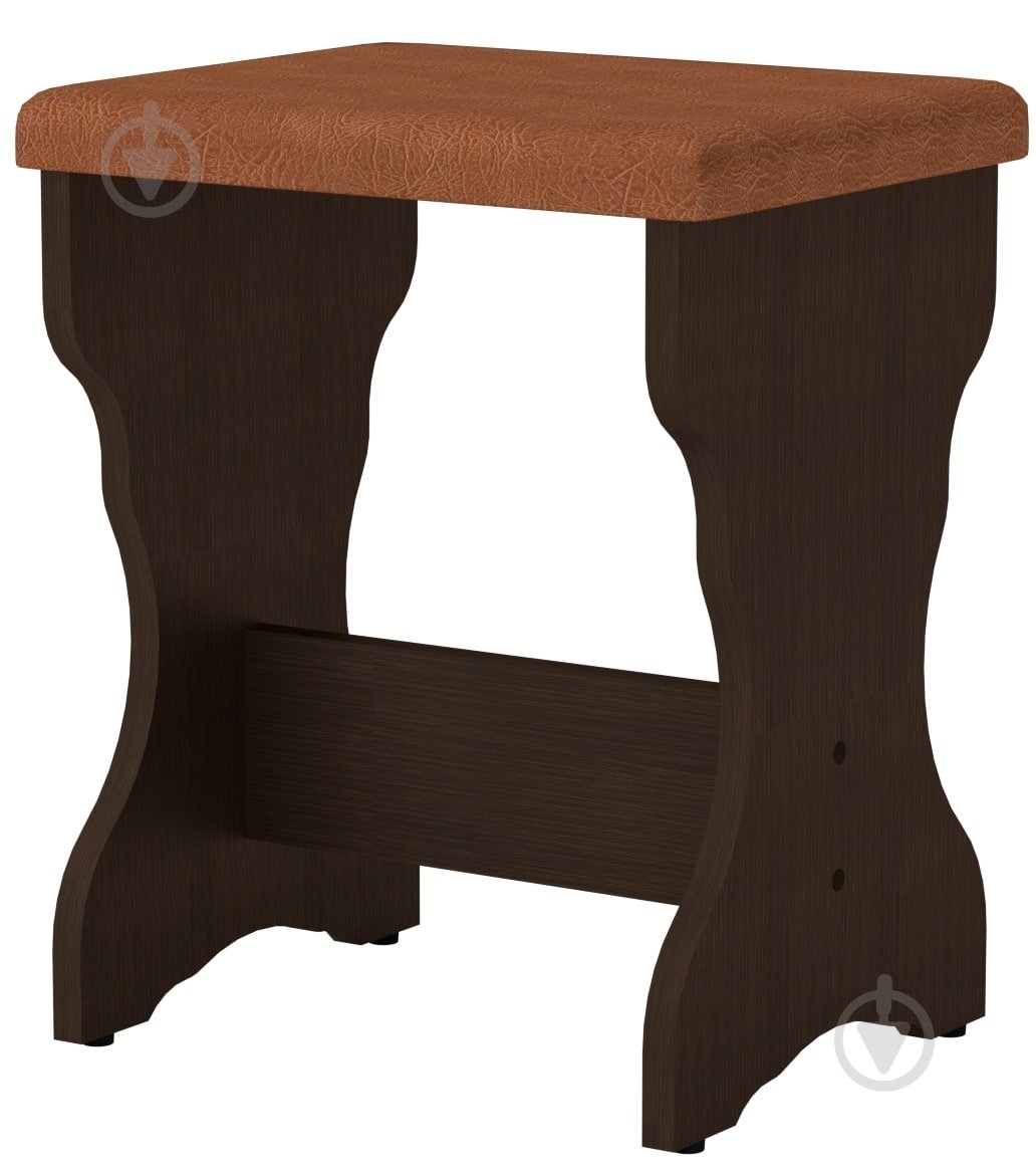 Табурет Компанит Т-1 рыжий / венге - фото 1