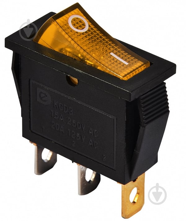 Кнопка Аско-Укрем KCD3-101N 220V YL/B A0140040029 - фото 1