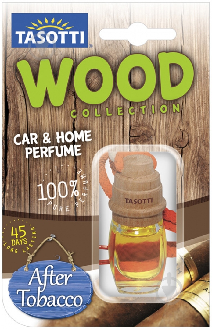 Ароматизатор подвесной  Tasotti Wood антитабак - фото 1