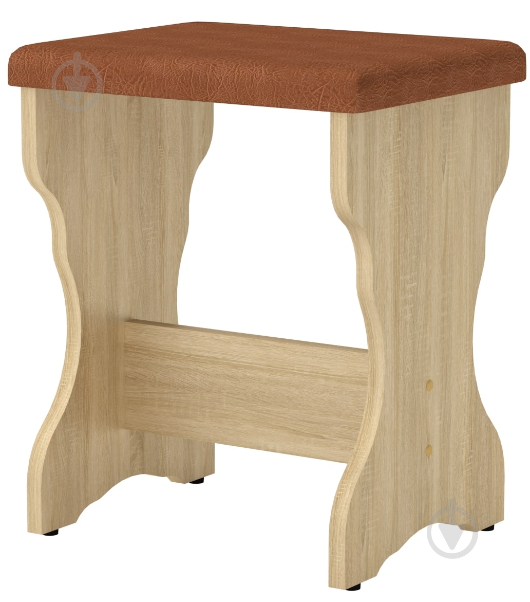 Табурет Компанит Т-1 рыжий / дуб сонома - фото 1 Табурет Компанит Т-1 рыжий / дуб сонома - фото 1