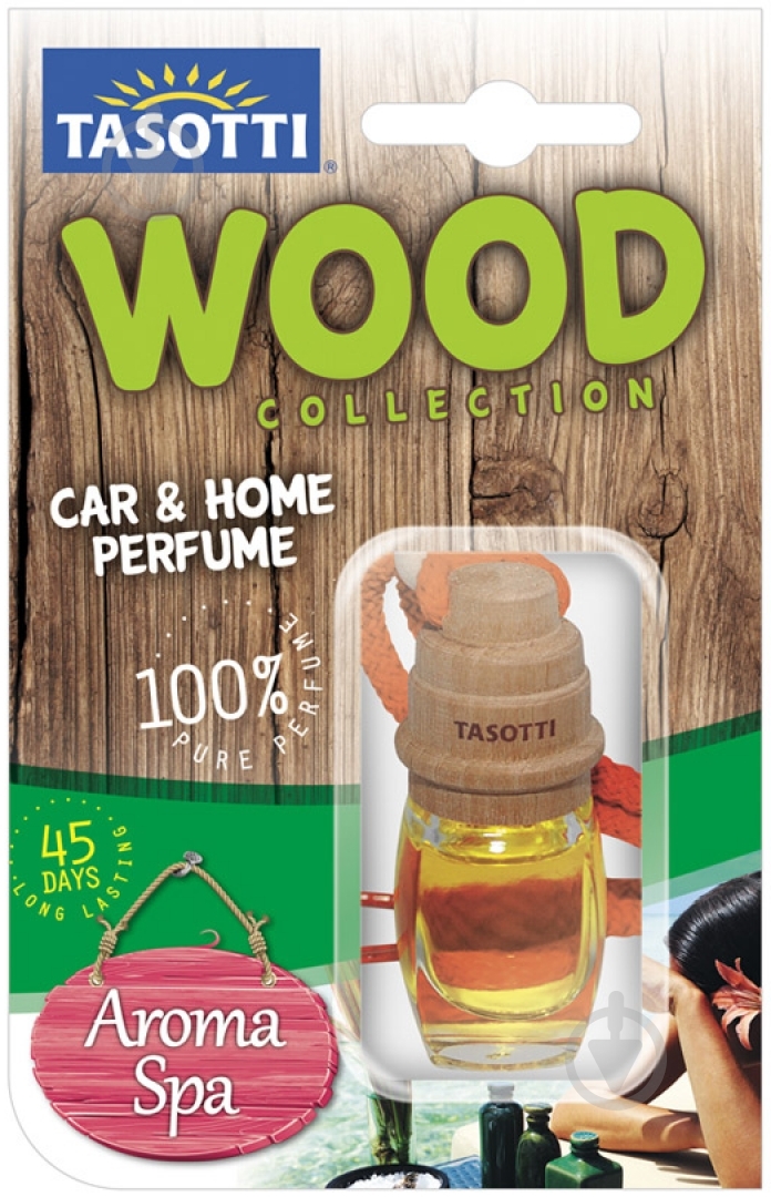 Ароматизатор підвісний  Tasotti Wood арома спа - фото 1
