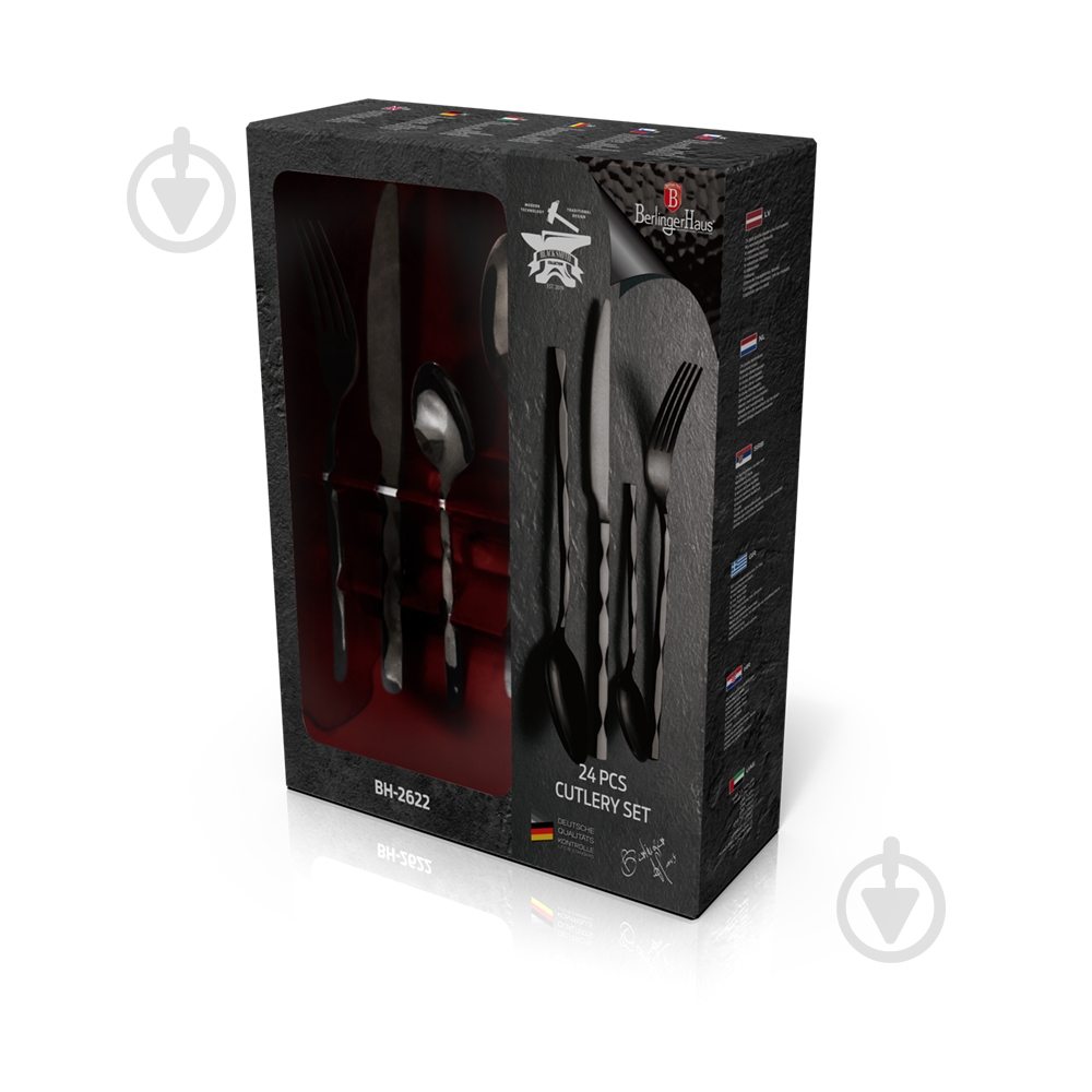 Набор столовых приборов Berlinger Haus BLACK ROYAL Collection 24 предмета BH 2622 - фото 2