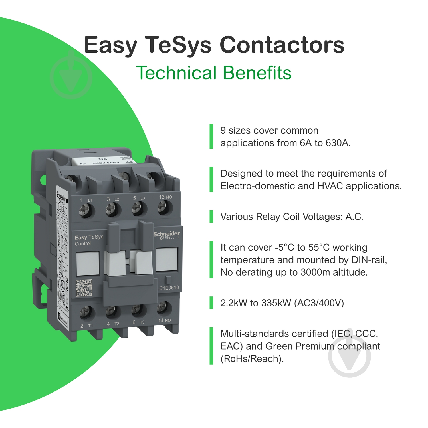 Контактор Schneider Electric LC1E2510M5 - фото 6 Контактор Schneider Electric LC1E2510M5 - фото 6
