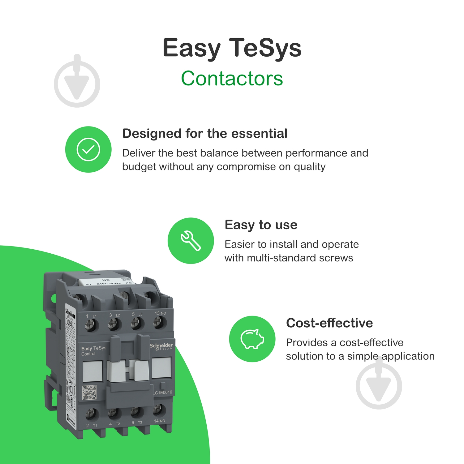Контактор Schneider Electric LC1E2510M5 - фото 5 Контактор Schneider Electric LC1E2510M5 - фото 5