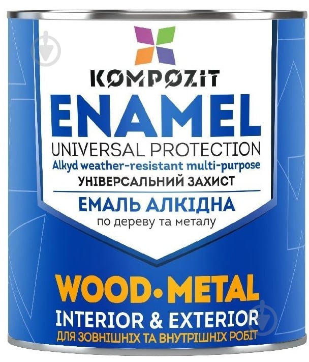 Эмаль алкидная Kompozit ПФ-115 RAL 7046 серый мат 0,25 кг - фото 1