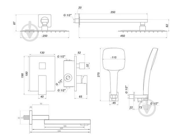 Душевая система Globus Lux GLM-305N - фото 3 Душевая система Globus Lux GLM-305N - фото 3