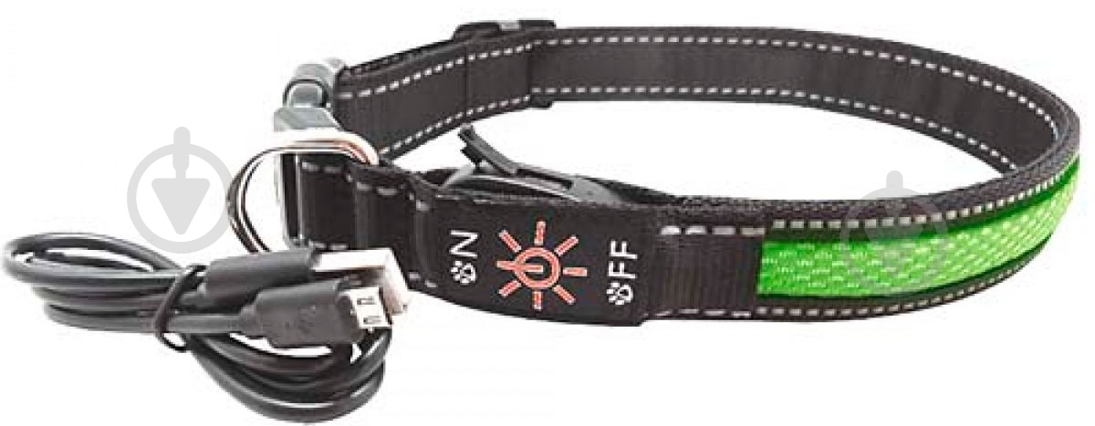 Нашийник AnimAll L 2,5/30-40см зелений - фото 1 Нашийник AnimAll L 2,5/30-40см зелений - фото 1