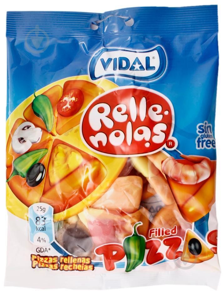 Конфеты жевательные Vidal 100 г (Пица) - фото 1