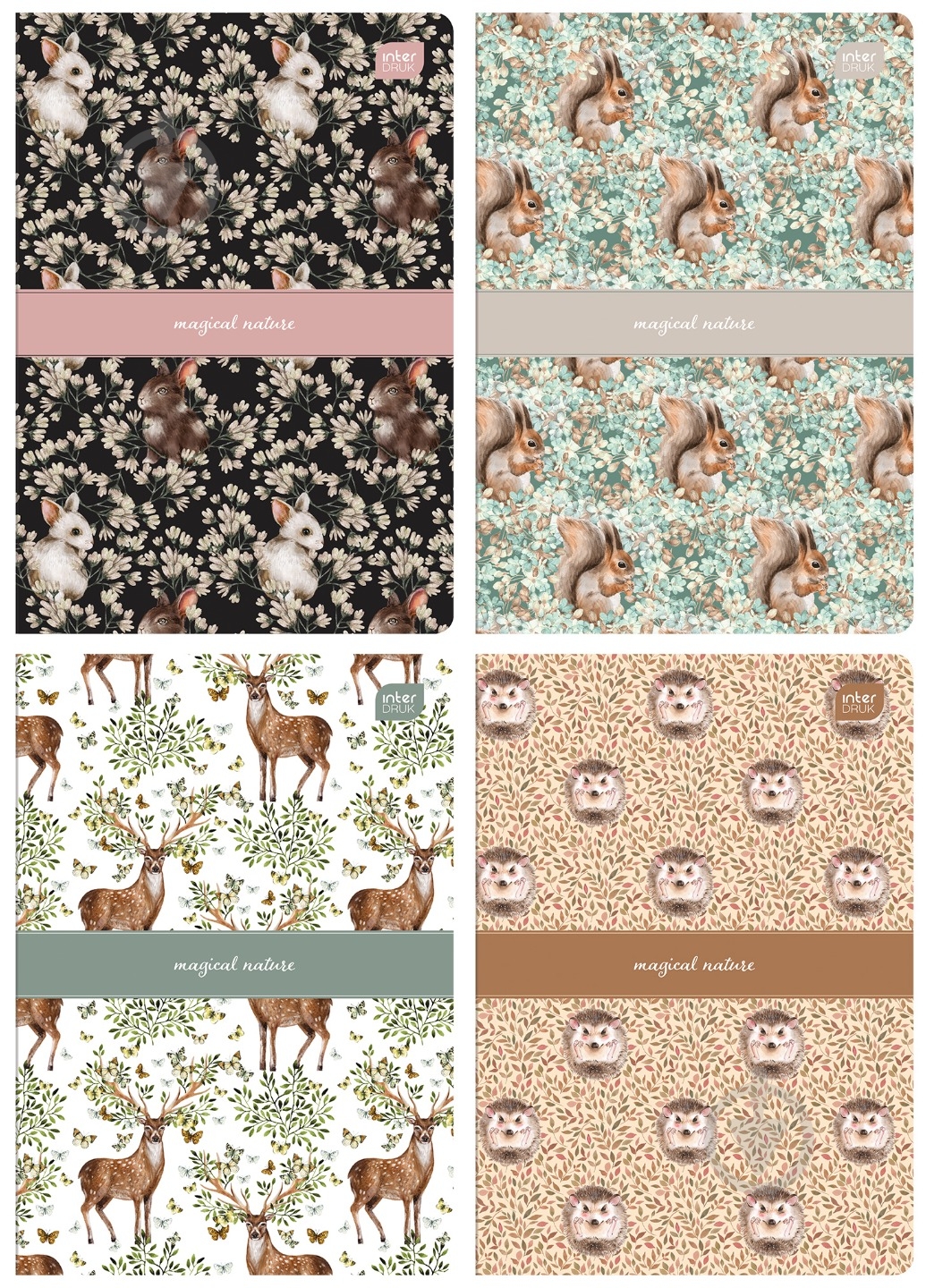 Тетрадь школьная А5 24 стр. клетка Magic Forest в ассортименте InterDRUK - фото 1