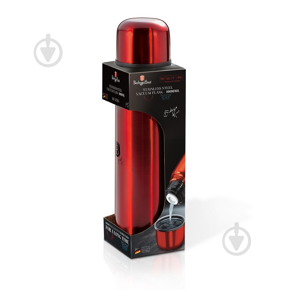 Термос Berlinger Haus Metallic Line BURGUNDY Edition 1 л BH 6411 - фото 2