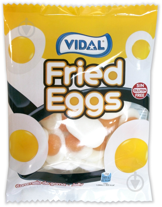 Конфеты жевательные Vidal 100 г (Fried Eggs) - фото 1