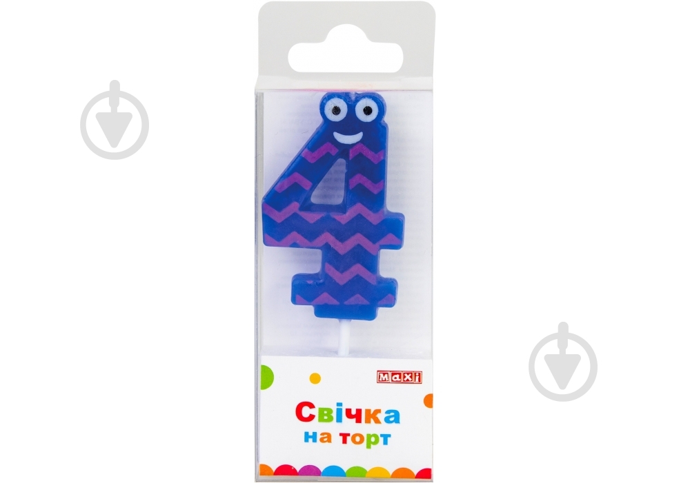 Свеча Цифра "4" 4,5 см Maxi - фото 1