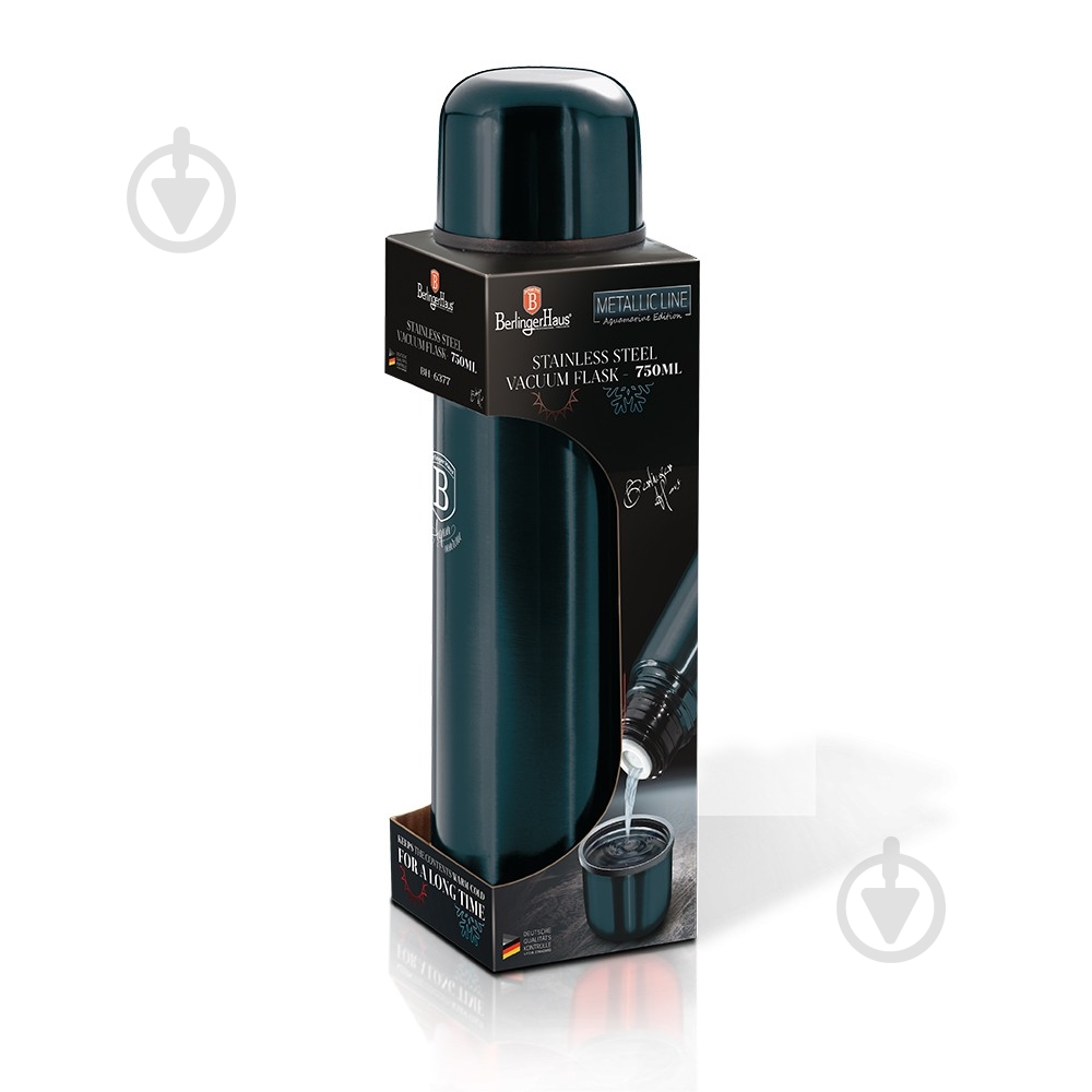 Термос Berlinger Haus Metallic Line AQUAMARINE Edition 1 л BH 1983 - фото 2