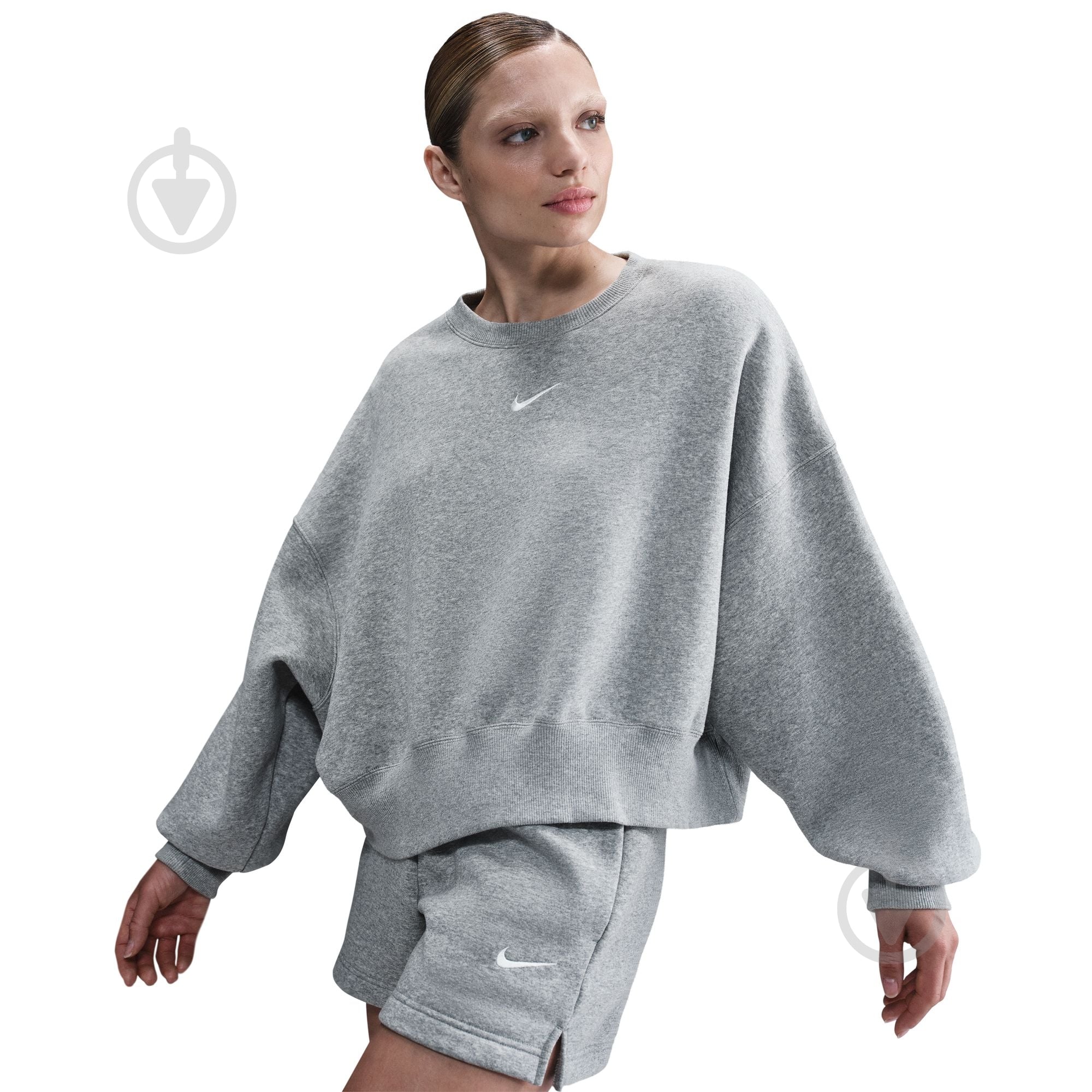 ᐉ Джемпер Nike Phoenix Fleece DQ5761-063 р.L сірий • Краща ціна в