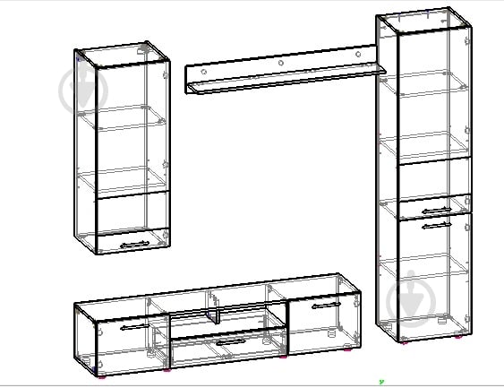 Гостиная Дарен №2 Вісент белая аляска - фото 3