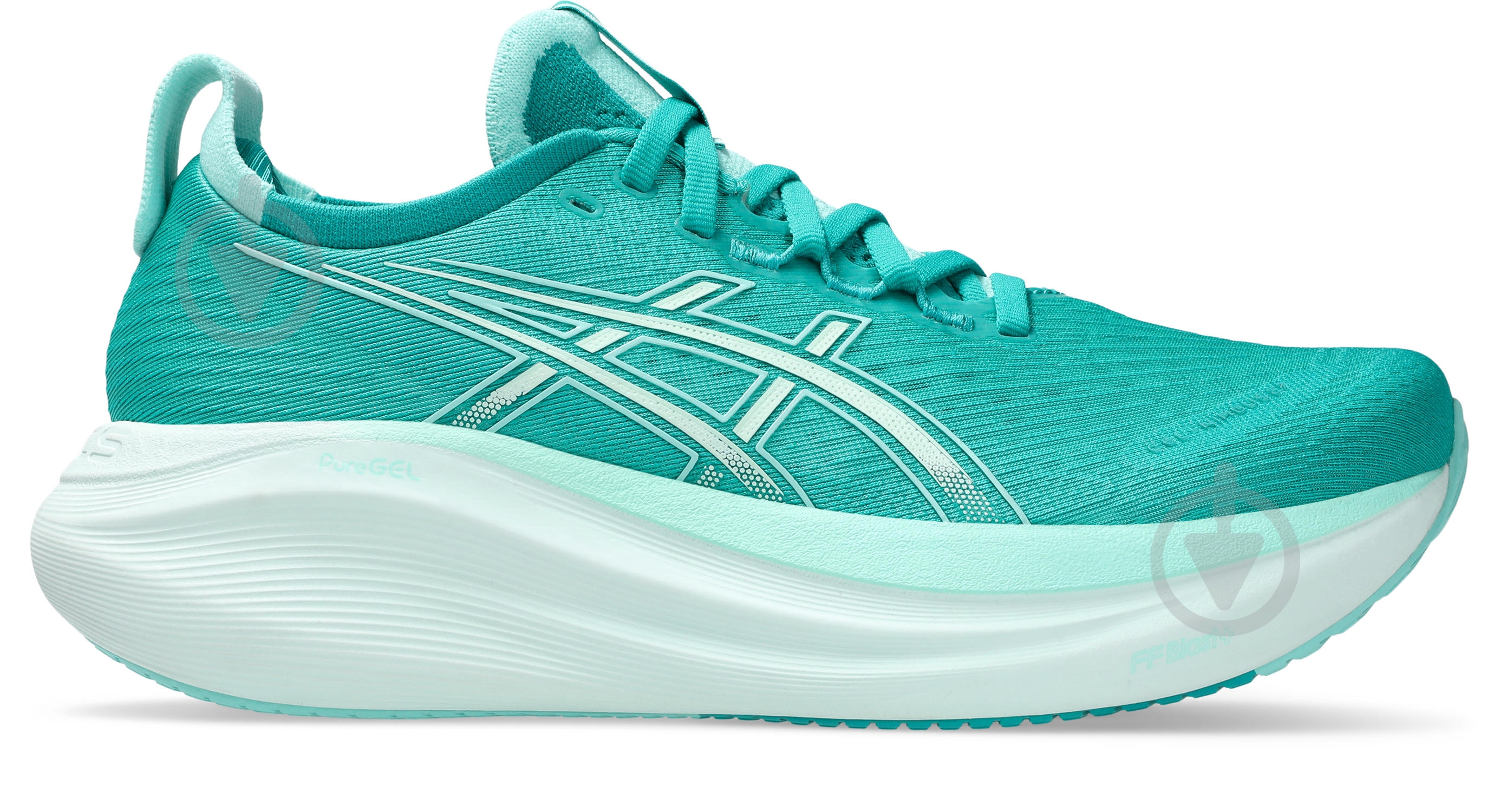 Кроссовки женские Asics GEL-NIMBUS 27 1012B753-400 р.37,5 бирюзовые - фото 1 Кроссовки женские Asics GEL-NIMBUS 27 1012B753-400 р.37,5 бирюзовые - фото 1