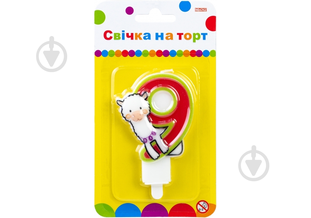 Свеча Цифра Llama «9» 7,62 см Maxi - фото 1 Свеча Цифра Llama «9» 7,62 см Maxi - фото 1