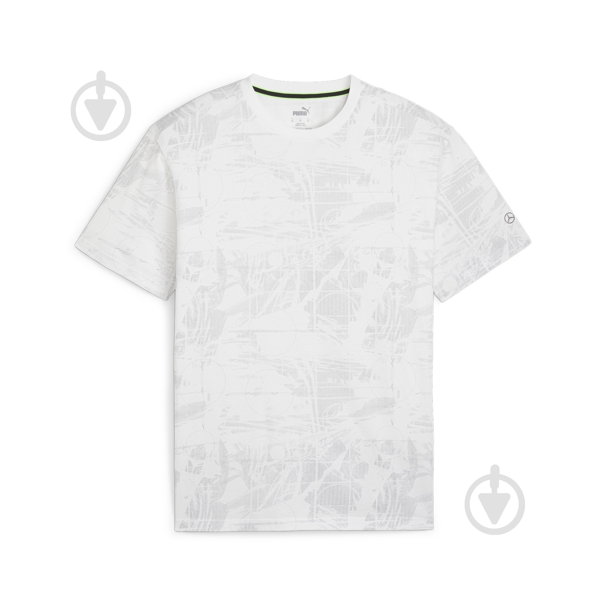 Футболка Puma MAPF1 STATEMENT AOP TEE 62372803 р.XL серый - фото 1