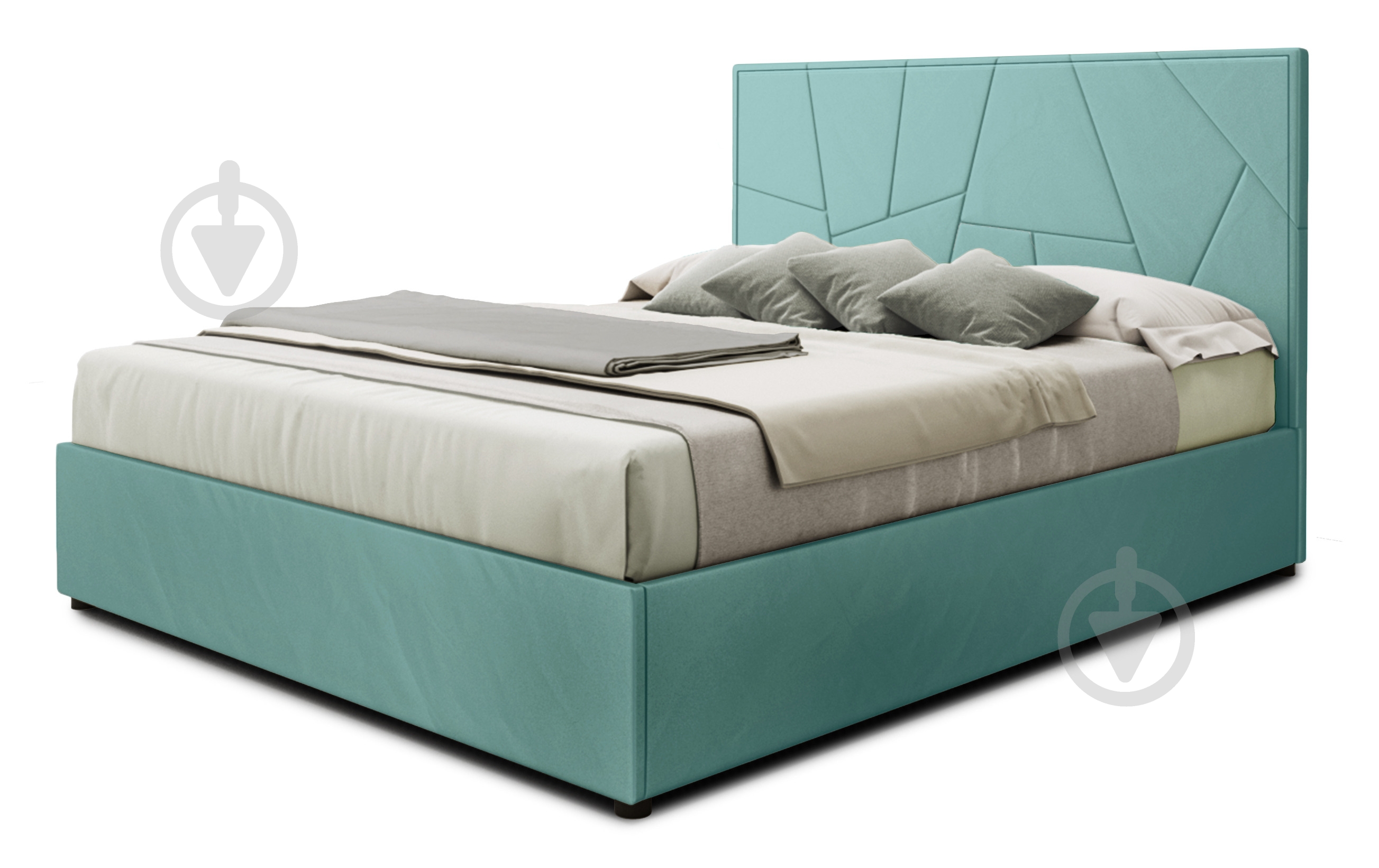 Ліжко Green Sofa Денвер-2 Флорида Aqua 140x200 см - фото 1