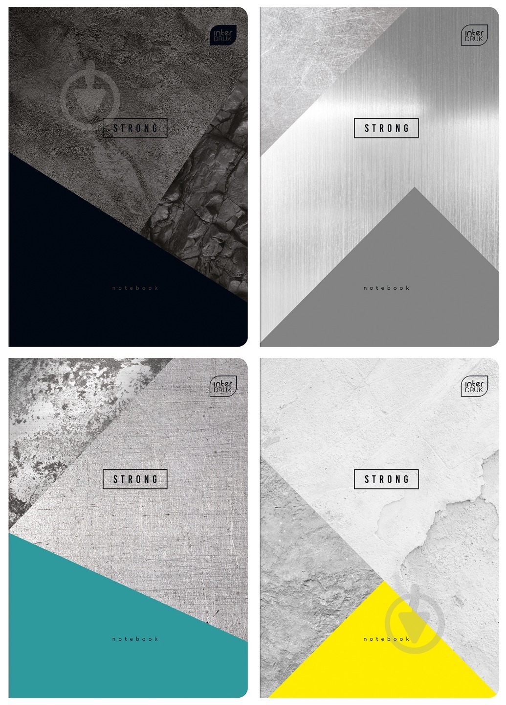 Тетрадь школьная А5 80 стр. клетка Strong Notebook в ассортименте InterDRUK - фото 1