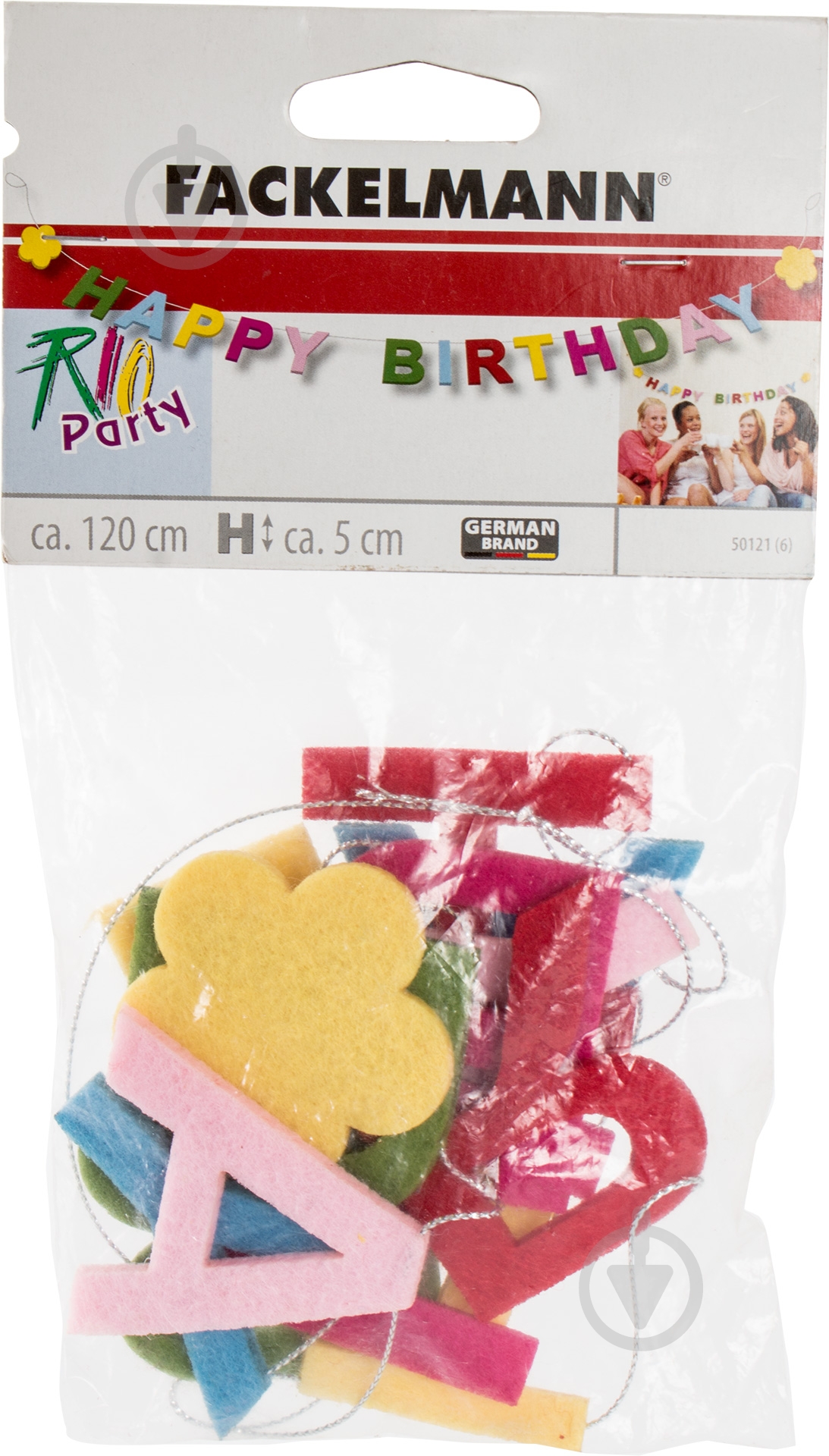 Гирлянда-растяжка Fackelmann Happy Birthday 50121 разноцветный - фото 2