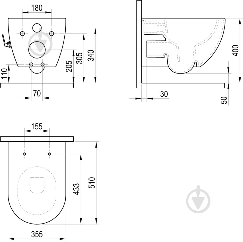 Унитаз-біде Ravak UNI CHROME RIMOFF - фото 8