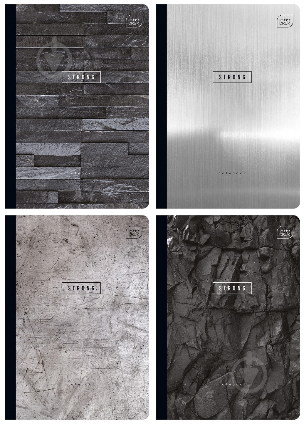 Тетрадь школьная А5 96 стр. клетка Strong Notebook в ассортименте InterDRUK - фото 1