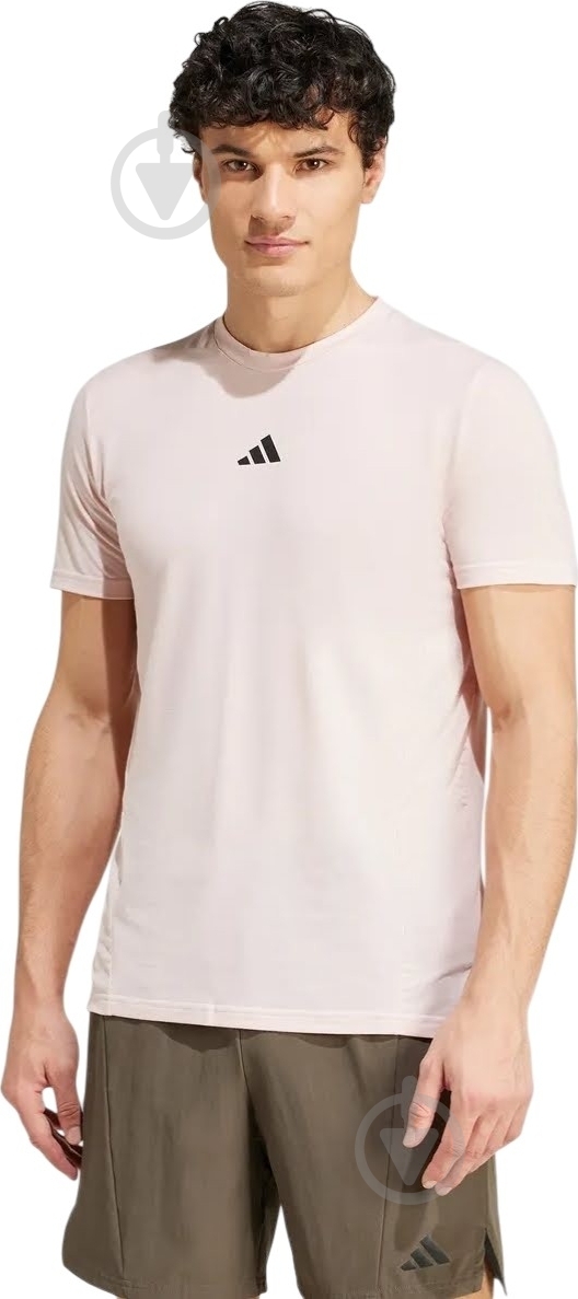 Футболка Adidas Designed for Training Workout IX9149 р.M бежевый - фото 1