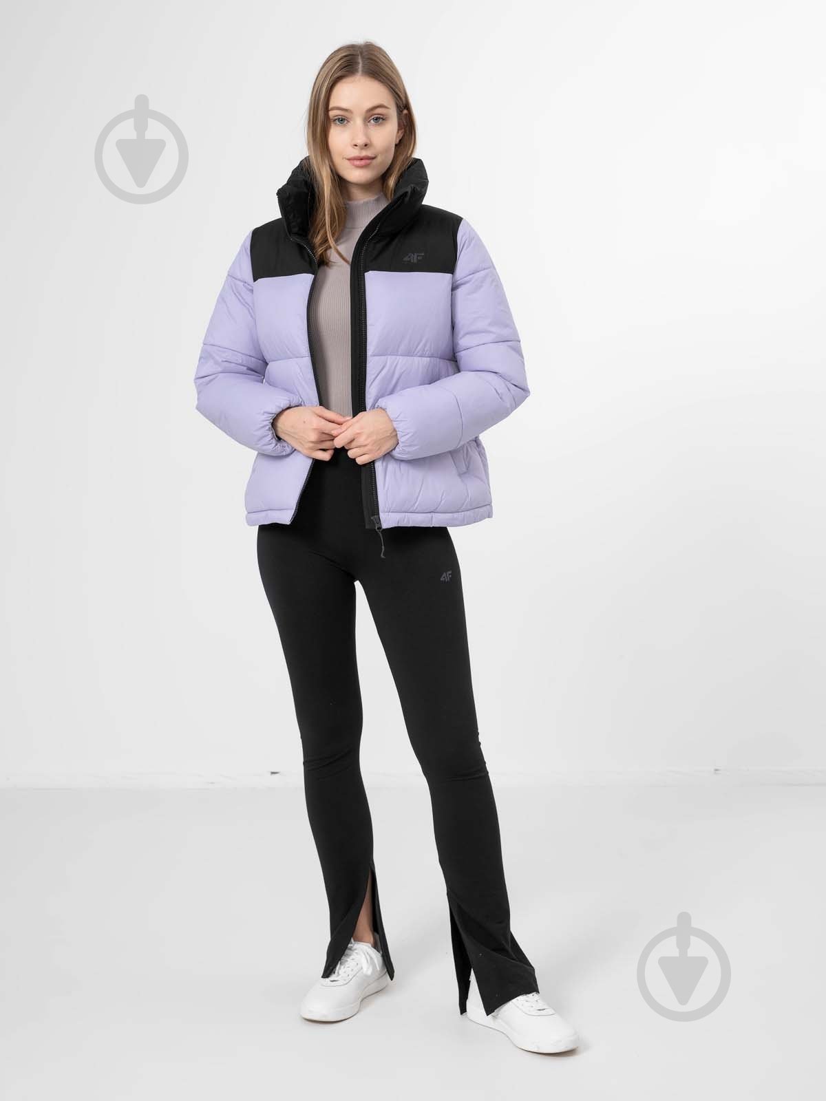 Куртка женская демисезонная 4F WOJACKET KUDP014 H4Z22-KUDP014-51S р.M черно-фиолетовая - фото 2 Куртка женская демисезонная 4F WOJACKET KUDP014 H4Z22-KUDP014-51S р.M черно-фиолетовая - фото 2