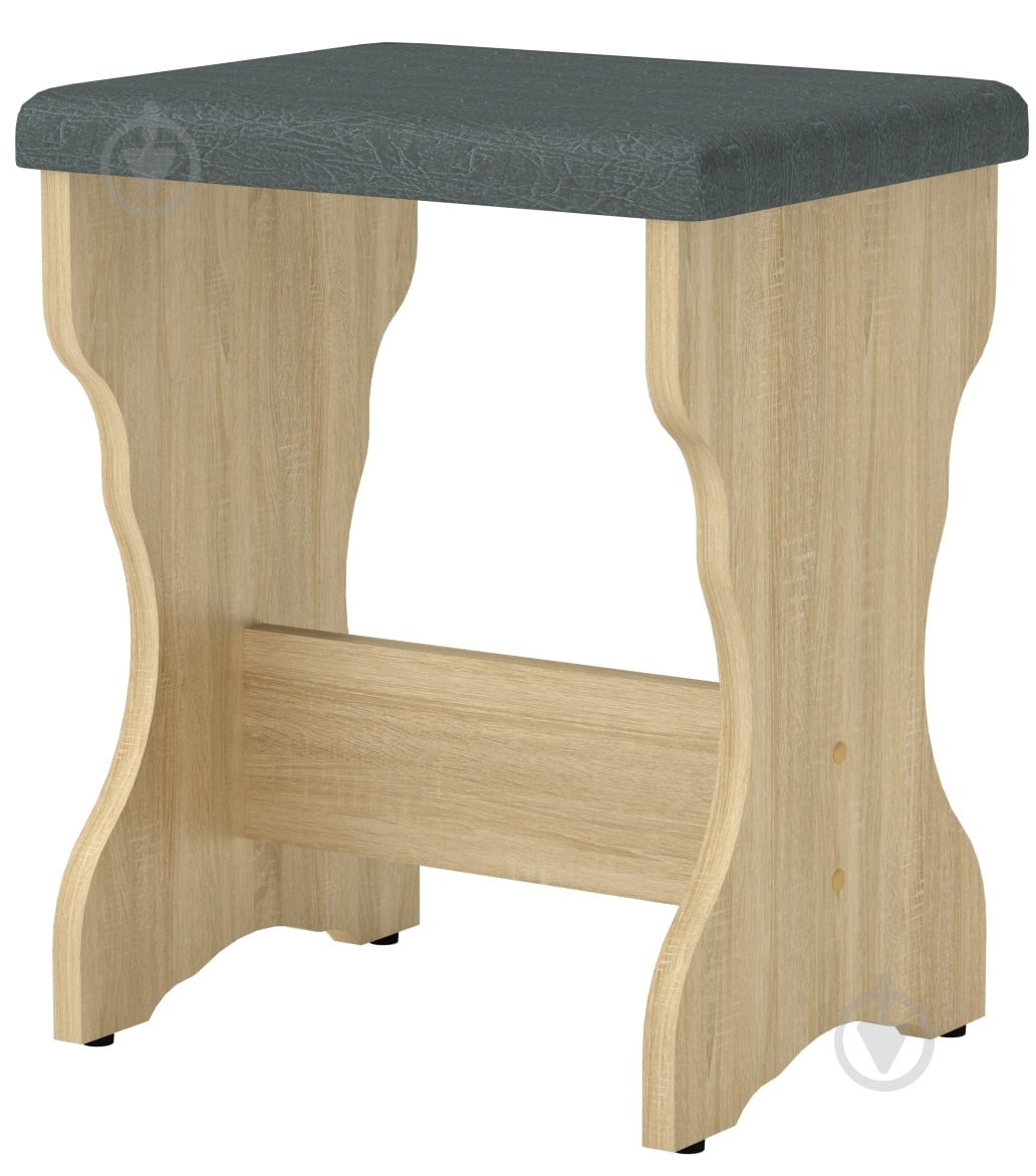 Табурет Компанит Т-2 серый / дуб сонома - фото 1 Табурет Компанит Т-2 серый / дуб сонома - фото 1