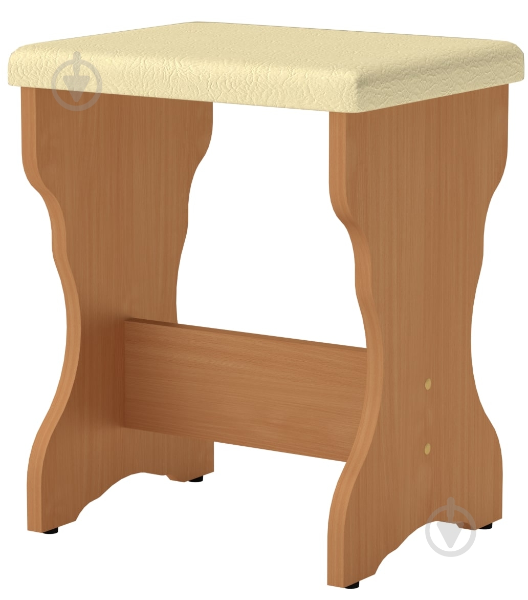 Табурет Компанит Т-2 слоновая кость / бук - фото 1 Табурет Компанит Т-2 слоновая кость / бук - фото 1