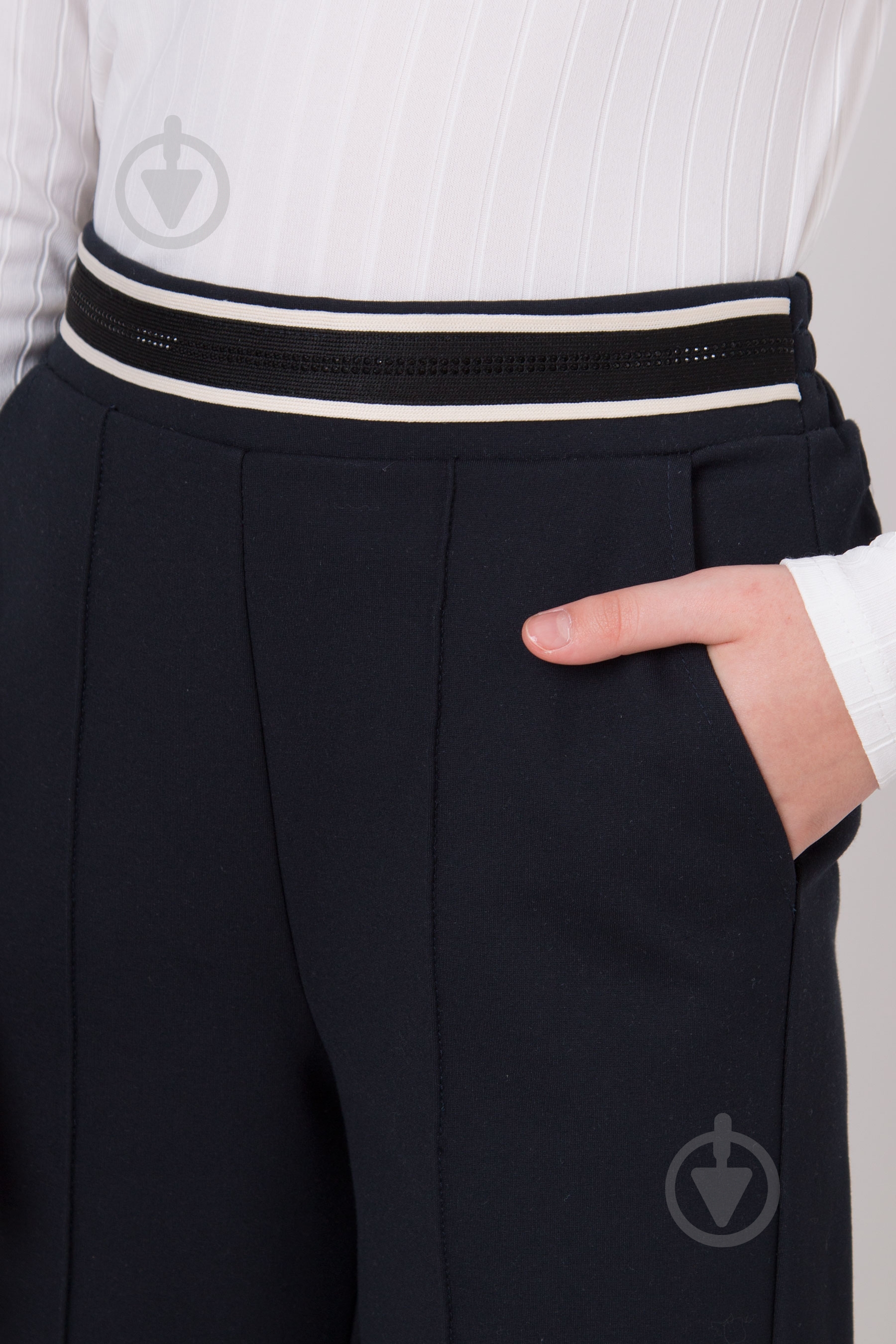 Брюки школьные Mevis 5337 (01) р.134 синий - фото 2